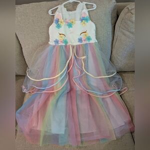 Colorful Floral Tulle Dress